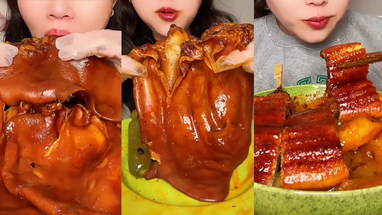 Chinese Mukbang Feast Pig Ear & Eel!