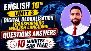 English Class 10th Unit 3 Digital Globalisation Transforming English Language Questions Answers