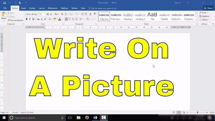 How To Write On A Picture In Microsoft Word-Tutorial