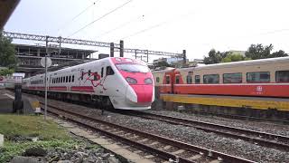 554次莒光號與127次普悠瑪在大林車站交會 20210804