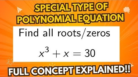 A special cubic equation and its solution with full explanation #cubicequation