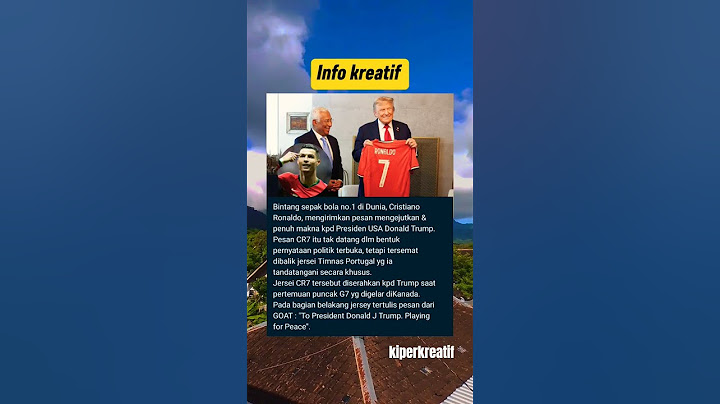 Ronaldo kirim Jersey untuk Donald Trump, ini pesannya#shorts #kiperkreatif