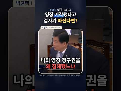 영장 기각됐다고 검사가 따진다면? 박균택이 꺼낸 비유