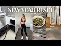 2024 HEALTHY RESET to get back on track, workout, meal planning, grocery haul + healthy habits!