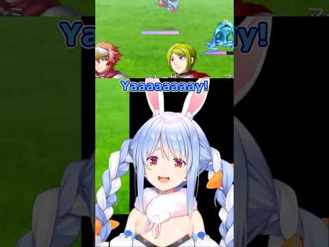 兎田ぺこら - Pekora goes "Yeaaaaaaah!"-- also gets one-shotted (テストプレイをサボりすぎたRPG)  [Hololive/clip]