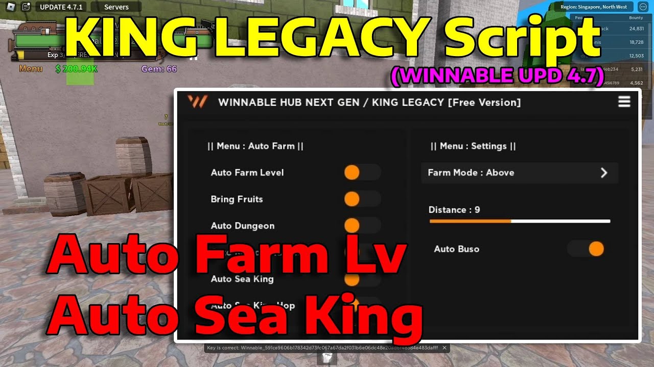X7 Project King Legacy Script