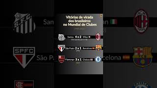 VITORIAS DE VIRADA DE TIMES BRASILEIROS CONTRA TIMES EUROPEUS NO MUNDIAL DE CLUB