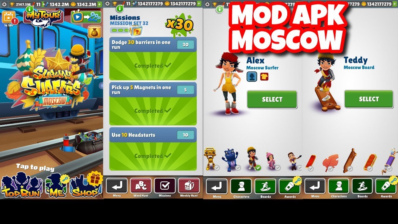 Subway Surfers MEGA MOD APK Unlock All Characters & Hoverboards