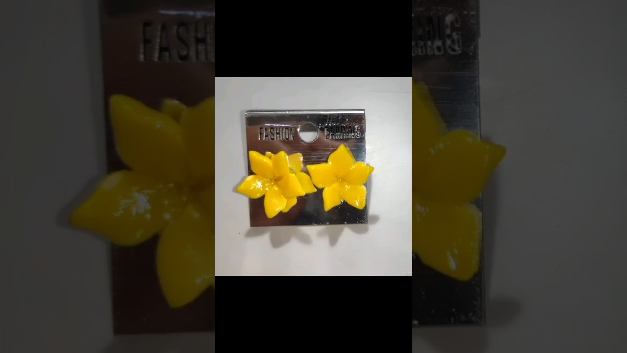 🌸✨ Handmade Flower Earrings with SHILPEY Air Dry Polymer Clay! 🎨💖 #art #diy #viralreels #clay