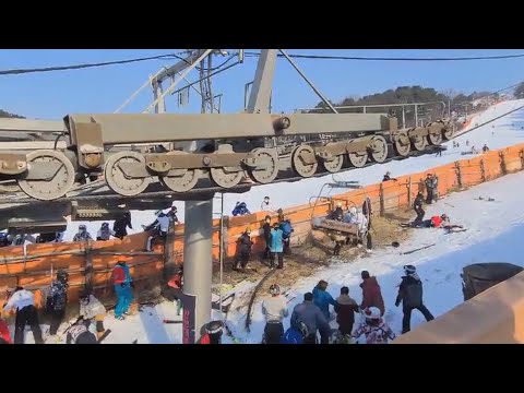 베어스타운 "스키장 모든 리프트 중단…안전 점검" / 연합뉴스TV (YonhapnewsTV)