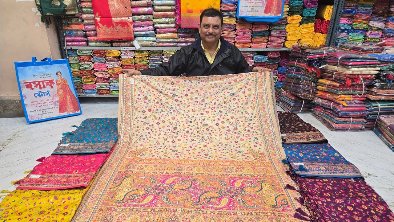 Howrah Mangla Haat Saree Wholesale Market | Basak Stores Latest Collection | Silk Saree | As Culture
