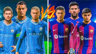 FC 24😱| Ronaldo & Haaland & De Bruyne vs Messi & Lewandowski & Pedri - Who Would Win - UCL FINAL
