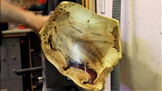 Woodturning - A Sycamore Crotch Bowl