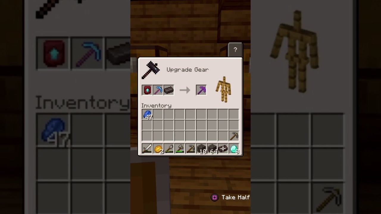Upgrading My Enchanted Diamond Pick To Netherite Minecraftrealm Survival