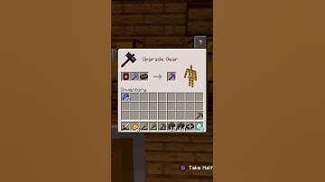 Upgrading my enchanted diamond pick to netherite! #minecraftrealm #survival