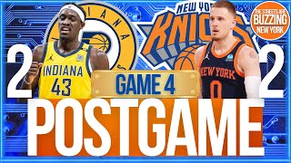 KNICKS 2-2 PACERS Series tied after Game 4, Best of 3 now back at MSG, Knicks Lethargic NBA Playoffs