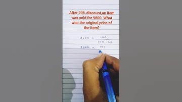 After 20% discount an item was sold for 9600 . What was the original price of the item ? #discount