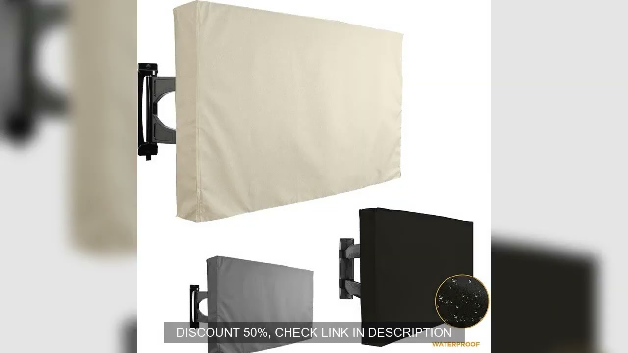 Weatherproof Dust-proof Outdoor TV Cover Beige 32" 36" 40" 46" 50" 55" 60" 65" Protect TV Screen Gar