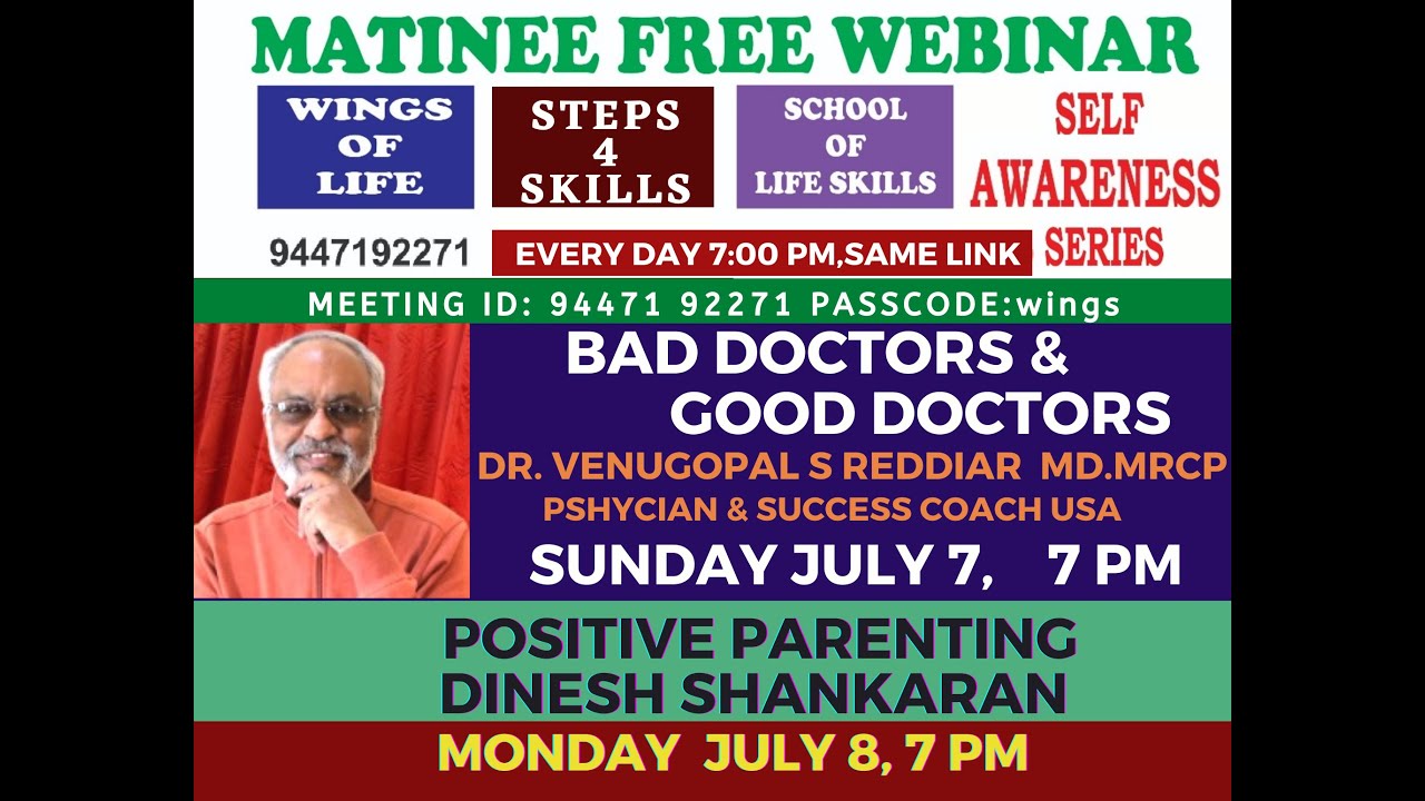 GOOD DOCTORS & BAD DOCTORS,  Dr. VENUGOPAL S REDDIAR MD MRCP USA, run by , Dr.SABUKERALAM, WINGS