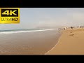 جولة على رمال شاطئ اكادير           Walking on Sandy Agadir Beach