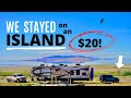 UNBELIEVABLE! RV CAMPING ON AN ISLAND ON THE GREAT SALT LAKE | $20/NIGHT