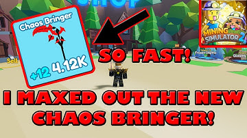 I MAXED OUT THE NEW CHAOS BRINGER TOOL - Roblox Mining Simulator 2