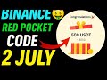 Binance Red Packet Code Today |RedPacket Code in Binance Today | Red PacketCode Today Binance