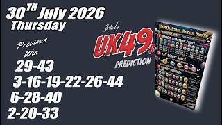 Uk49s Brunchtime Lunchtime Prediction 30 July 2026 | Uk49 DriveTime Teatime Prediction For Thursday Uk49s Brunchtime Lunchtime Prediction 30 July 2026 | Uk49 DriveTime Teatime Prediction For Thursday