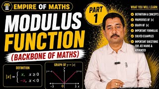 Modulus Function | Backbone of Maths Part 1 | Complete Theory + Questions | JEE Maths