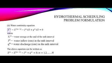Hydrothermal scheduling 2 course 2