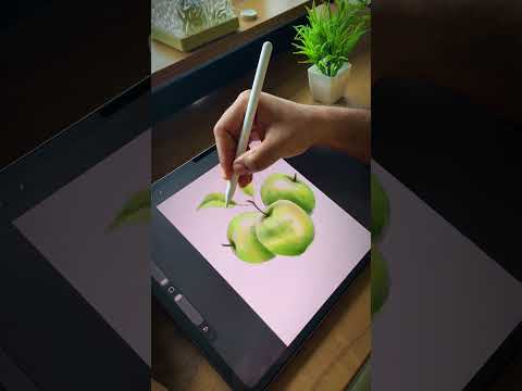 🍏 Turning a Green Apple into Art | iPad Painting #art #ipadart # #affinitydesigneripad