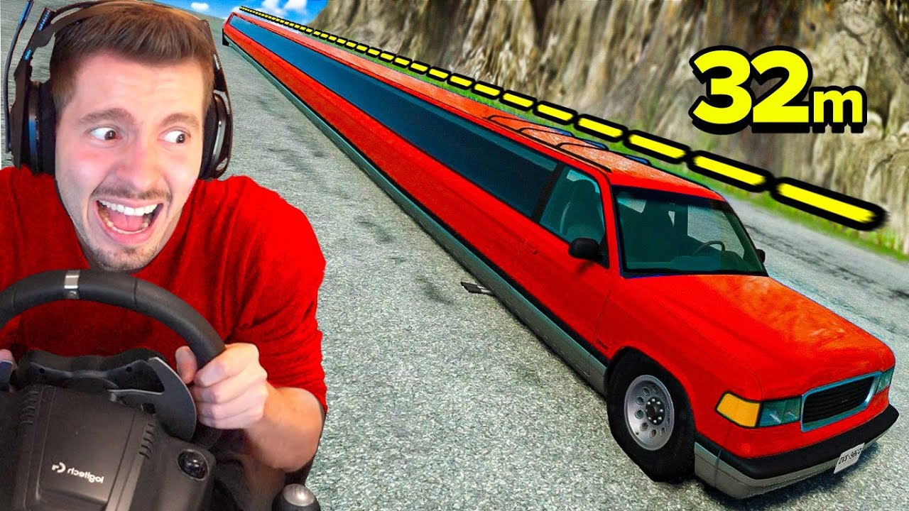 32 METROS DE CARRO descendo a ladeira do BeamNG Drive!