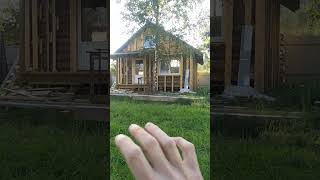 Окончание Монтажа Мощнойусиленной Обрешетки Под Тяжелый Каменный Фасад На Срубе