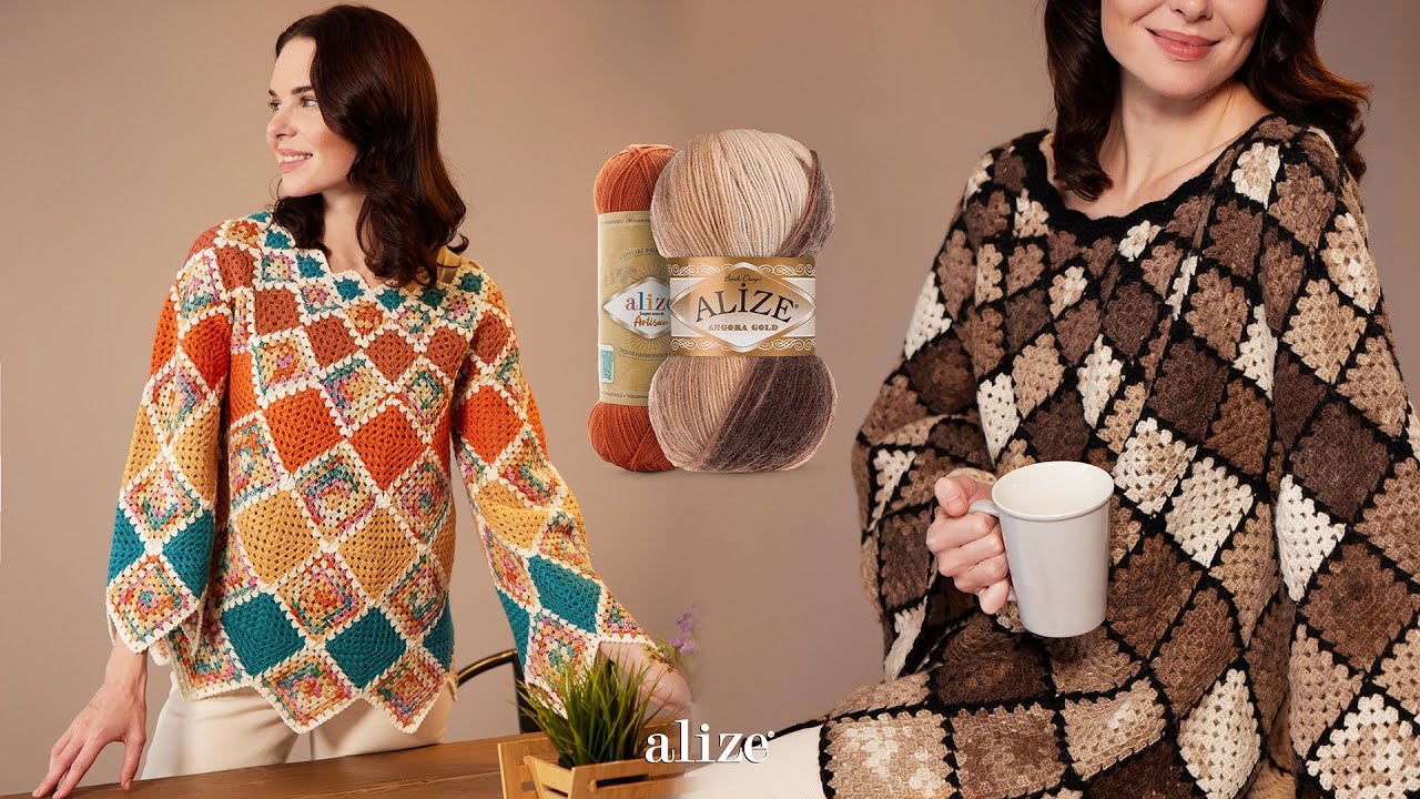 Блузка с мотивом Alize Superwash Artisan