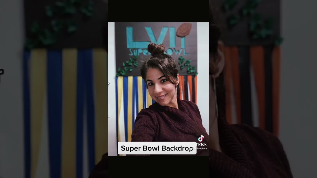 Cute DIY Super Bowl backdrop!!