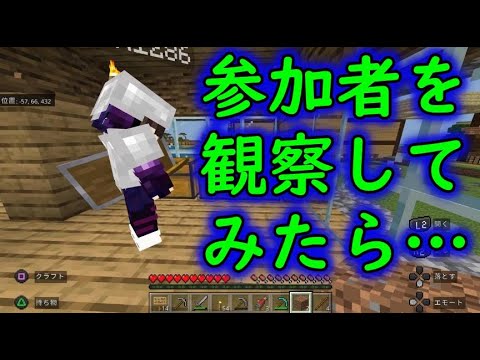 マイクラ参加型の参加者を観察してみたら…