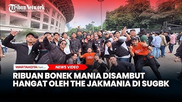 Ribuan Bonek Mania Disambut Hangat oleh The Jakmania di SUGBK jelang Persija vs Persebaya