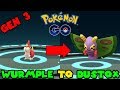 EVOLVING WURMPLE TO DUSTOX (POKEMON GO GEN 3 EVOLUTION)