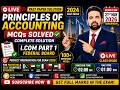 🔥 Principles of Accounting 2024 MCQs Solved | I.Com Part 1 Federal Board |