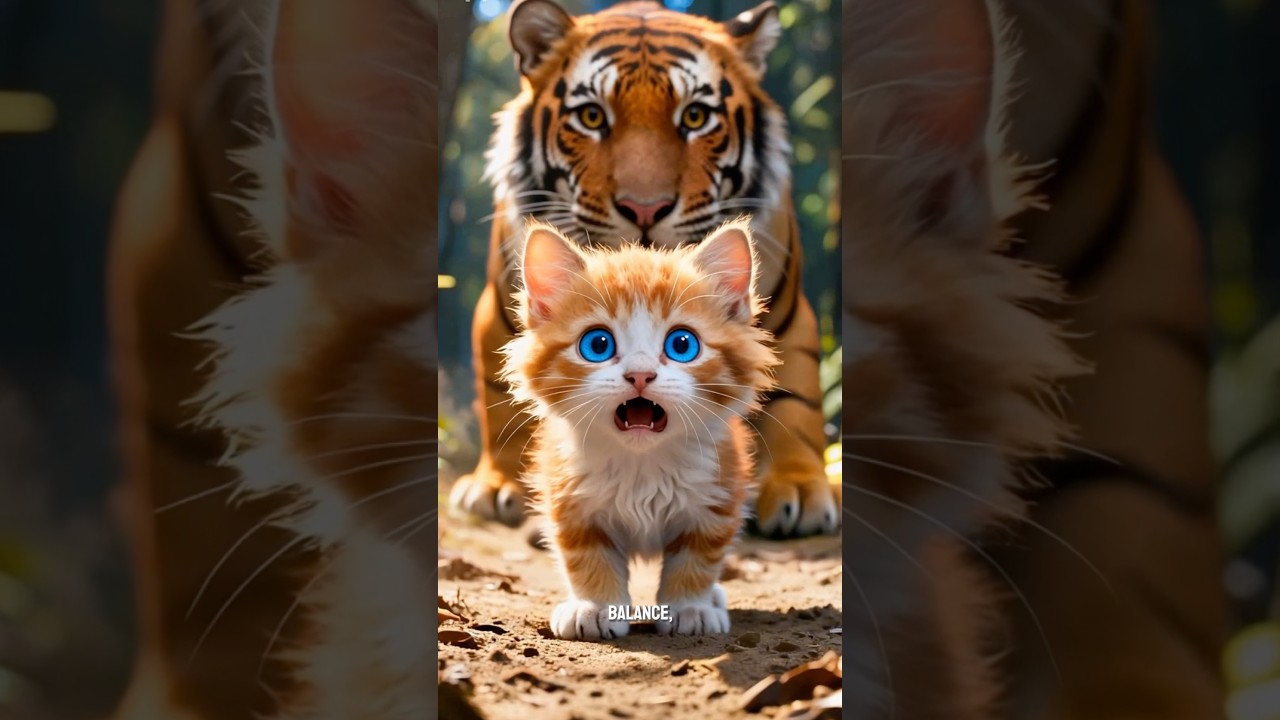 Эта кошка-мать столкнулась с тигром, чтобы спасти своего детеныша…