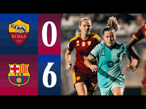 HIGHLIGHTS | AS ROMA 0 vs 6 FC BARCELONA | UEFA WOMEN'S CHAMPIONS LEAGUE 🔵🔴