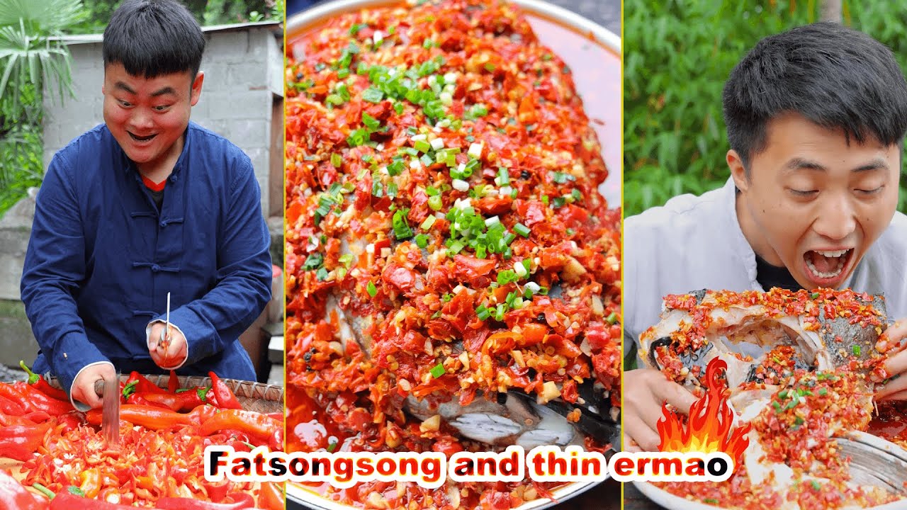 Chinese food from FatSongsong and ThinErmao, it's amazing! chili food