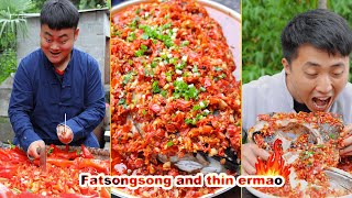 Chinese food from FatSongsong and ThinErmao, it's amazing! chili | food | challenge | DONA 도나