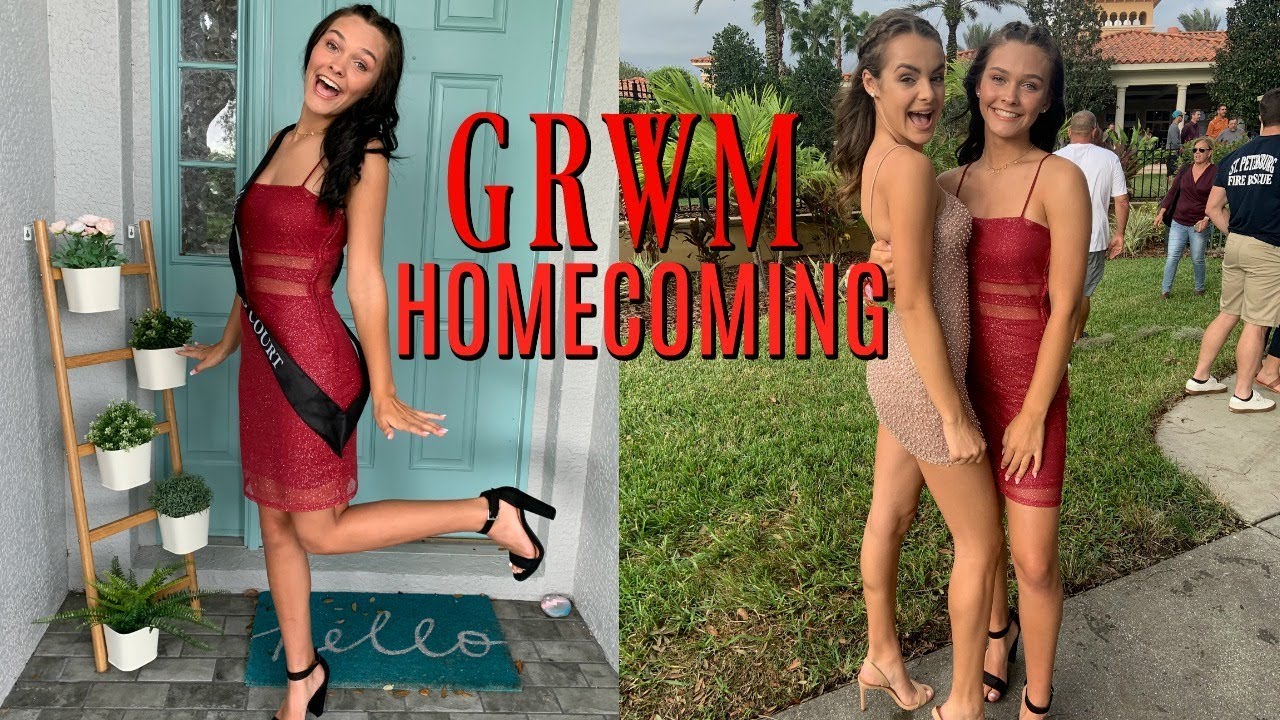 GRWM HOMECOMING HOCO 2019! MY FIRST HOCO! EMMA AND ELLIE