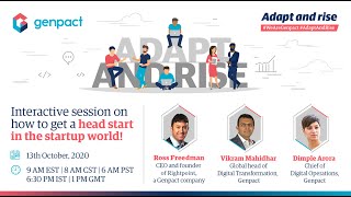 Interactive session on how to get a head start in the startup world! #AdaptAndRise Wealth