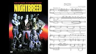 Nightbreed - Main Titles Piano Sheet Music