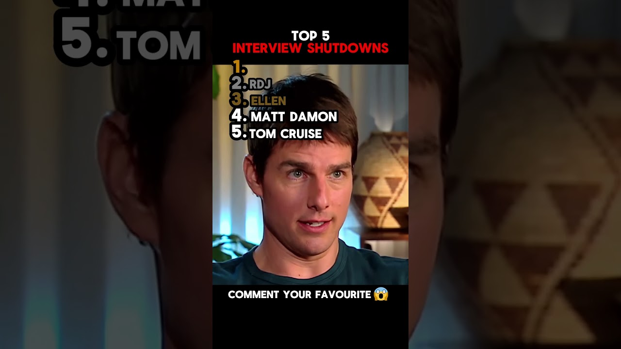 Top 5 Interview Shutdowns 😱 #top5 #funny #interview #robertdowneyjr #tomcruise
