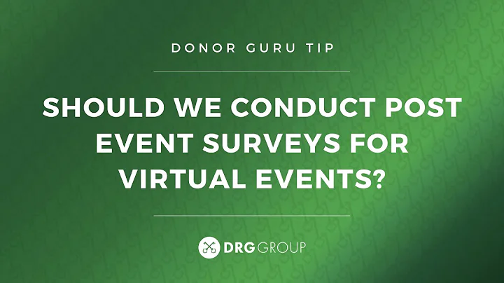 DRG Tip - Post Event Surveys