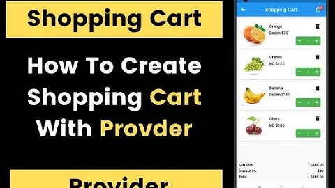 Flutter Shopping Cart With Provider with null safety Part - 7 || Delete Product From Shopping Cart