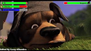 Over the Hedge (2006) Dog Chase with healthbars